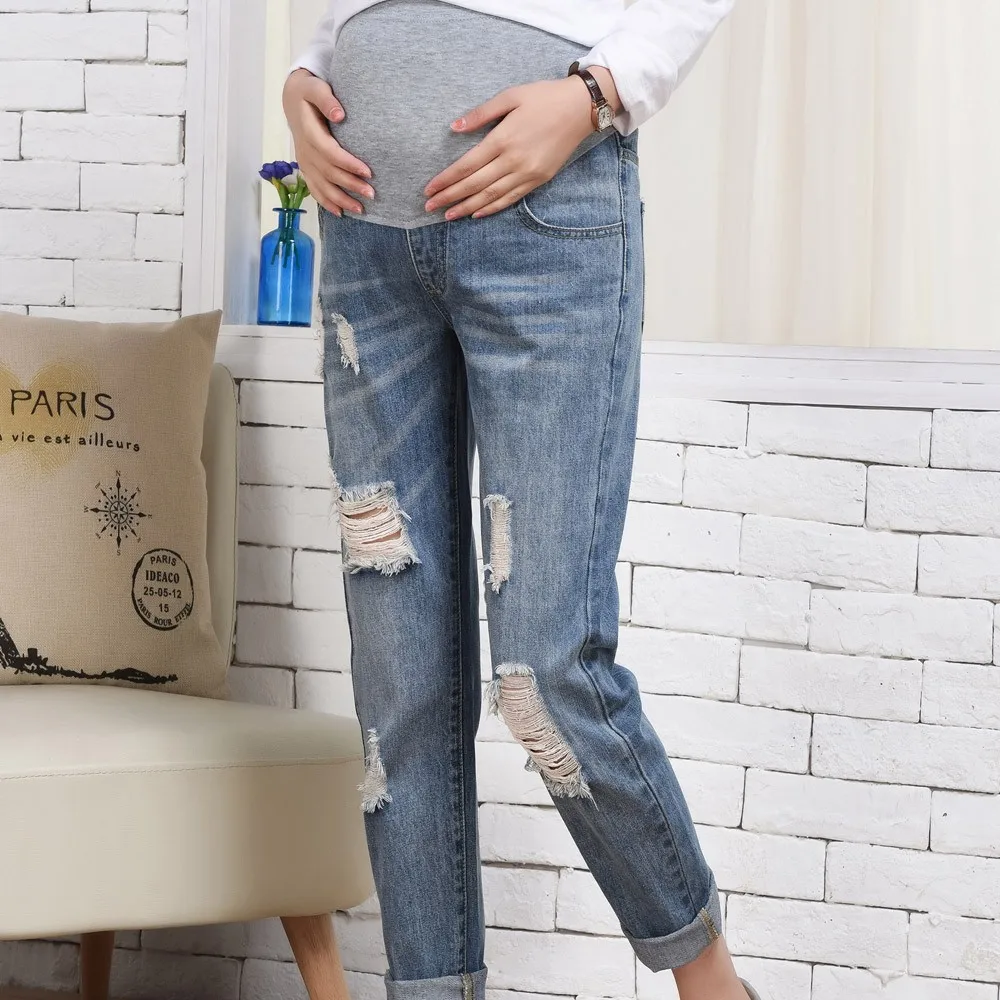 Jovati Pregnant Woman Jeans Maternity Pants Trousers Nursing Prop Belly Legging | Canada