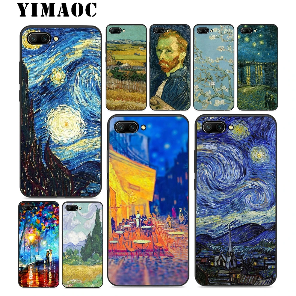 YIMAOC Van Gogh Soft Silicone Case For Huawei Honor Mate 10 P20 P9 P8 Smart Y6 6A 7A 7X 7C Pro 2017 2018 Lite |
