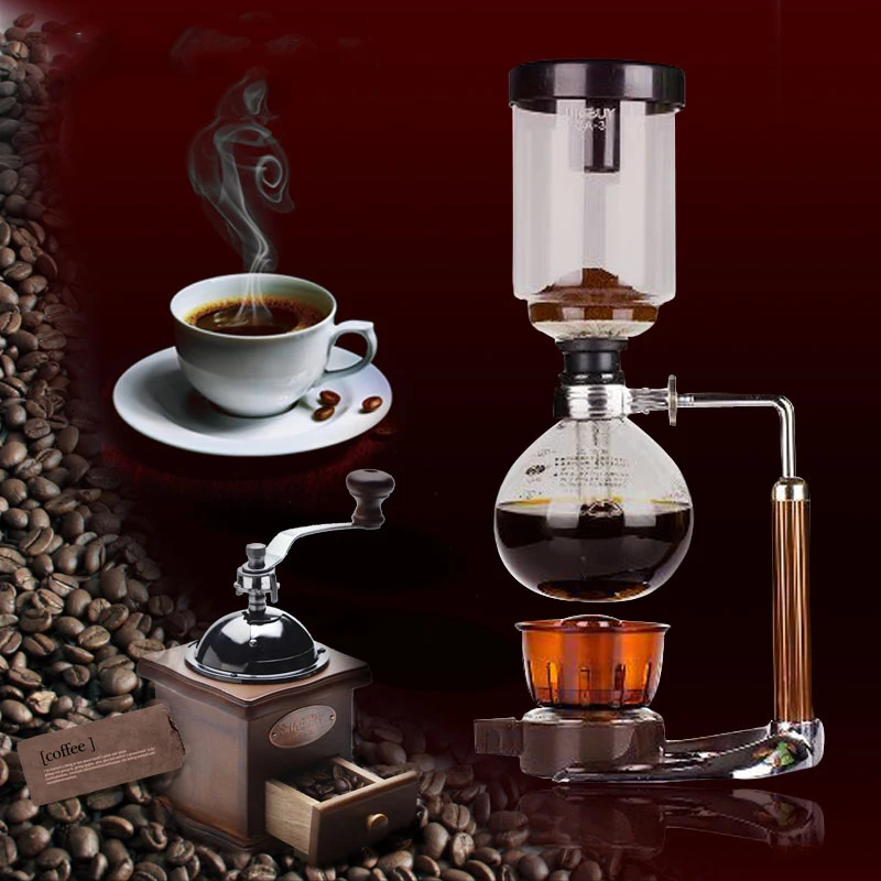 Coffee maker Glass Siphon pot 2/3cups living room shop Kitchen tools