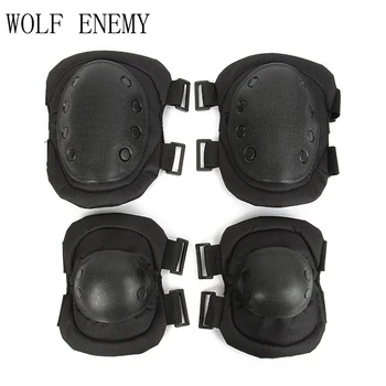 

4 Pcs/Lot Elbow & Knee Pads Skating Climbing Snowboard Basketball Knee Pads Sports Safety Tactical Hunting Accessories