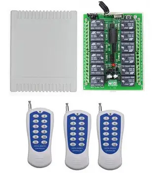 

DC 12V 12 CH 12CH Radio Controller RF Wireless Remote Control Switch System, Transmitter Receiver Garage door 433mhz 315mhz