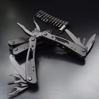

Multi Knife Plier Folding EDC Tools Camping Multifunctional Folding Plier Screwdriver Bits Mini Scissors