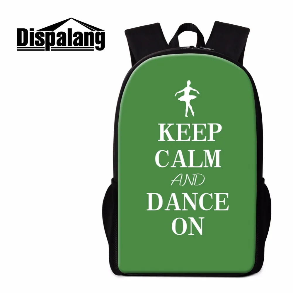 dispalang backpack art ballet print bookbag for children