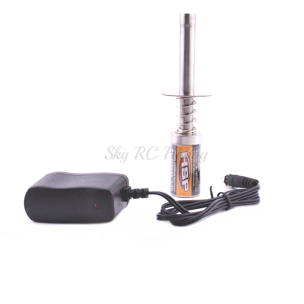 RC Nitro 1.2 V 3600MAH RECHARGEABLE GLOW PLUG starter Igniter AC Charger for Gas Nitro Engine Power 110 18 RC Car (4)