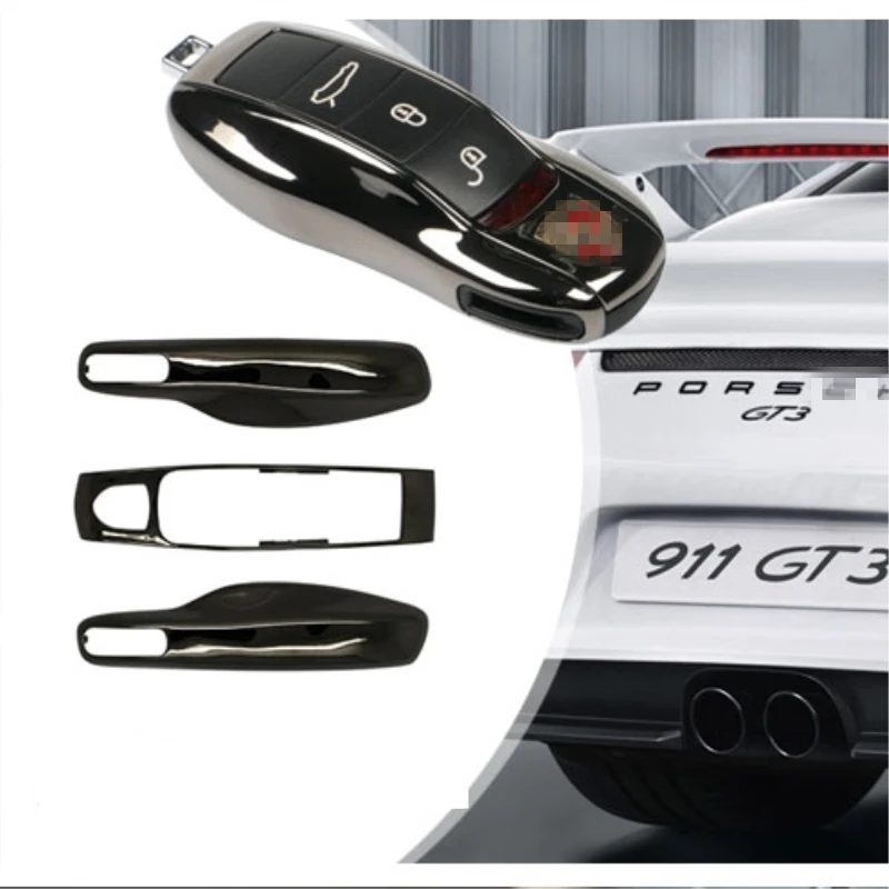 3 шт реактивный черный чехол для дистанционного ключа чехол для ключа Модифицированный Корпус для ключа Замена Ремонт Porsche Boxster Cayman 911 Panamera Cayenne Macan