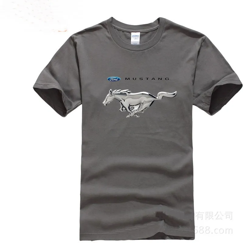 

100% cotton Ford Mustang print casual mens o-neck t shirts fashion men's tops men T-shirt short sleeve men tshirt 2018 summer