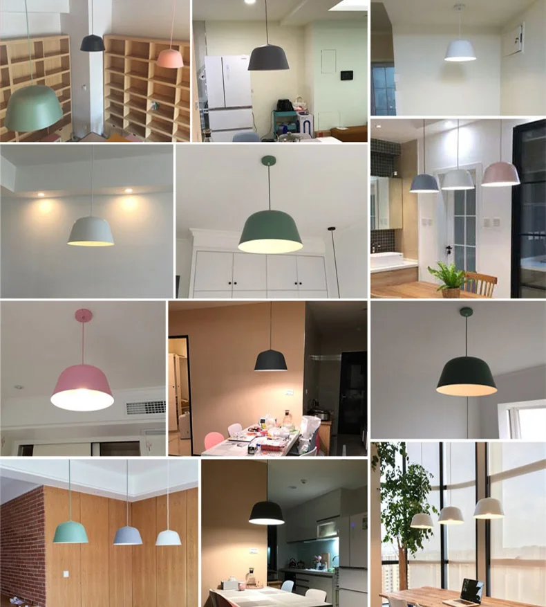  Nordic white black 2 piece 5% off Aluminum Pendant Light Modern simplicity style bar restaurant foy - 4000020140973