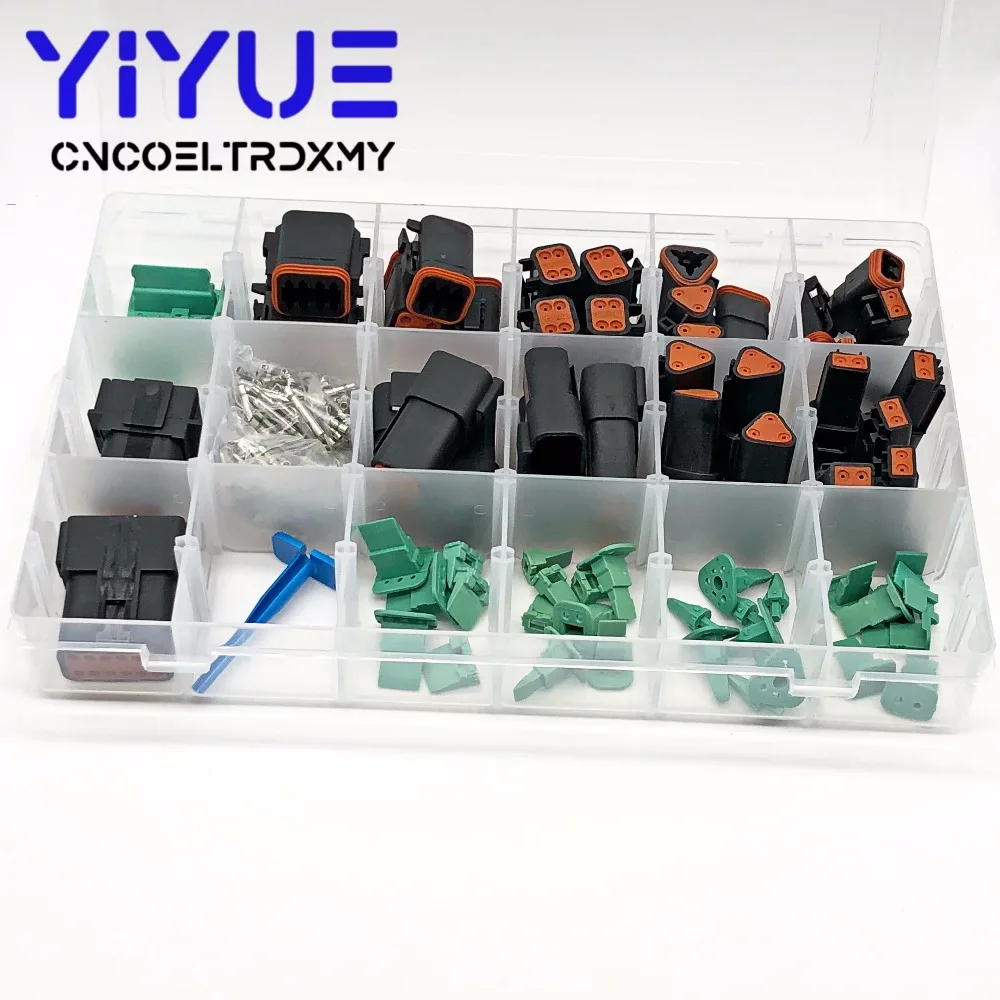 225pcs Deutsch DT automotive connectors kit + 14AWG Solid Terminals + removal tool 0411-336-1605 (9)