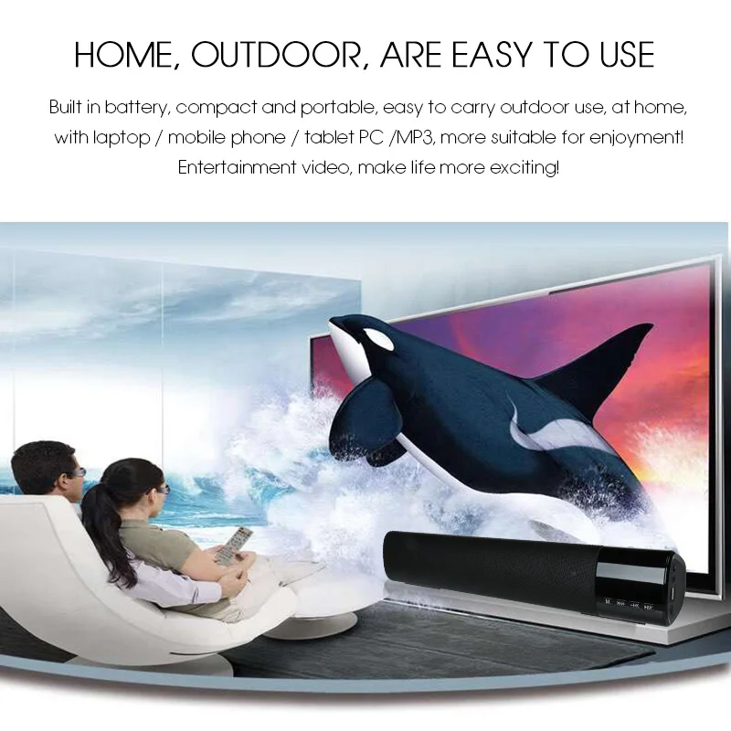 TV Sound Bar Portable boombox PC sound box bluetooth Speaker Wireless loudspeaker Home Theater System soundbar Radio for xiaomi