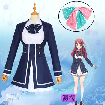 

Japanese Anime ZOMBIE LAND SAGA Minamoto Sakura Cosplay Costume Outfit Outfit Clothes Halloween Party Women School Uniform Suit