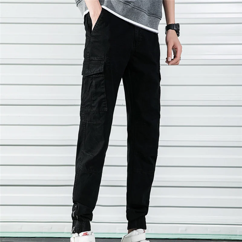 Men Casual Pants Cotton Casual Men s Summer Pants Multi Pocket Cargo Pants Military Overall Outdoor 2