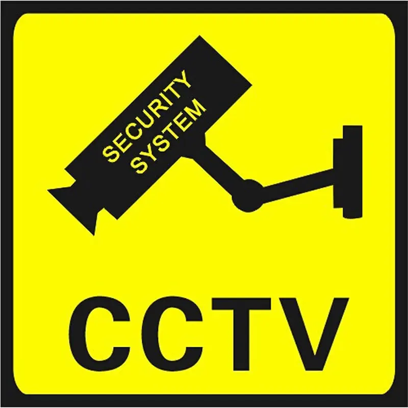 5 шт. водонепроницаемый стикер камеры Предупреждение ющая Наклейка Знаки для видеонаблюдения, поддельные камеры и манекен камеры