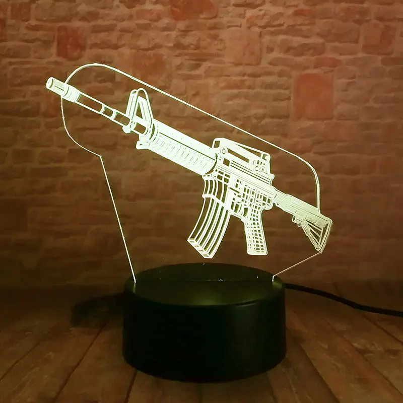  Battle Royale Figuras Juguetes 3D Nightlight LED 7 Colors Changing Desk Light PUBG Game Model Light