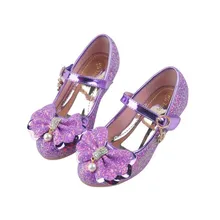 HaoChengJiaDe/2 цвета; детская обувь принцессы; детская Свадебная обувь для девочек; модельные туфли на высоком каблуке с бантом; цвет розовый, фиолетовый; обувь для девочек