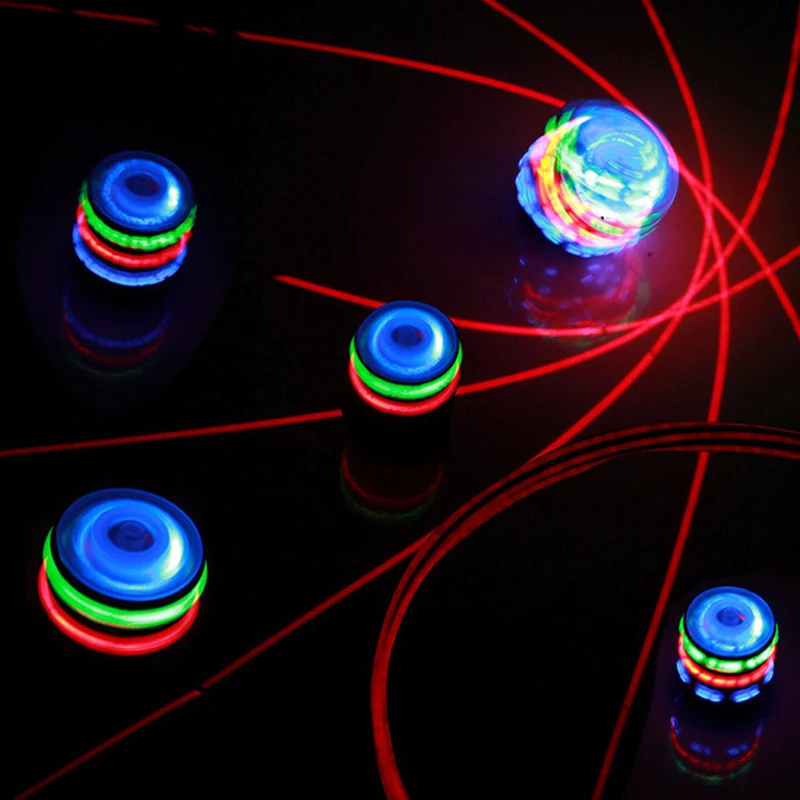 

Interesting Luminous Music Gyro Children's Toy Colorful Flash LED Light Spinning Top Laser Music Gyroscope Kid's gift