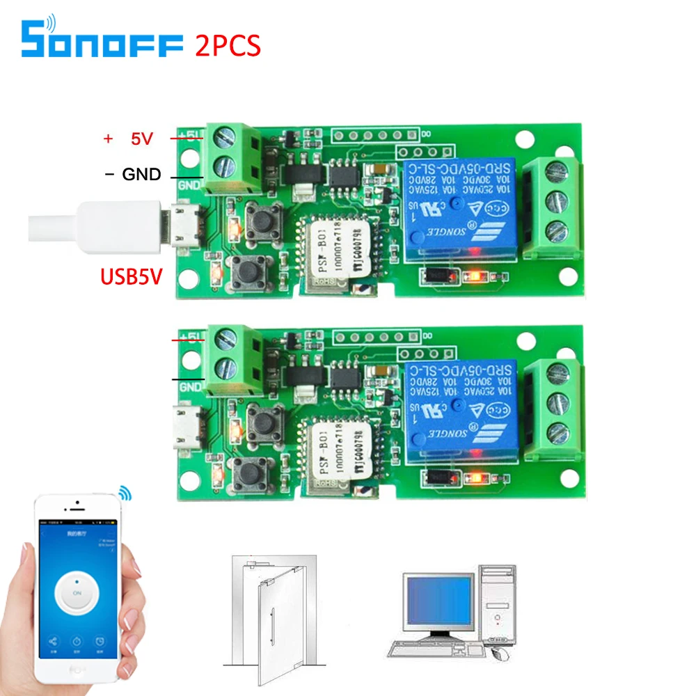 USB 5 В DIY 1 канал Jog Inching самоблокирующийся wifi беспроводной Умный домашний
