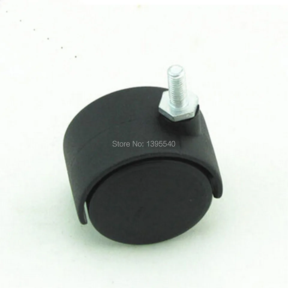 

New 1.5'' M6 360 Degree Durable Rubber Swivel Wheels Rolling Casters Home Office Computer Chair Castor M8 Screw Round Bar Swivel