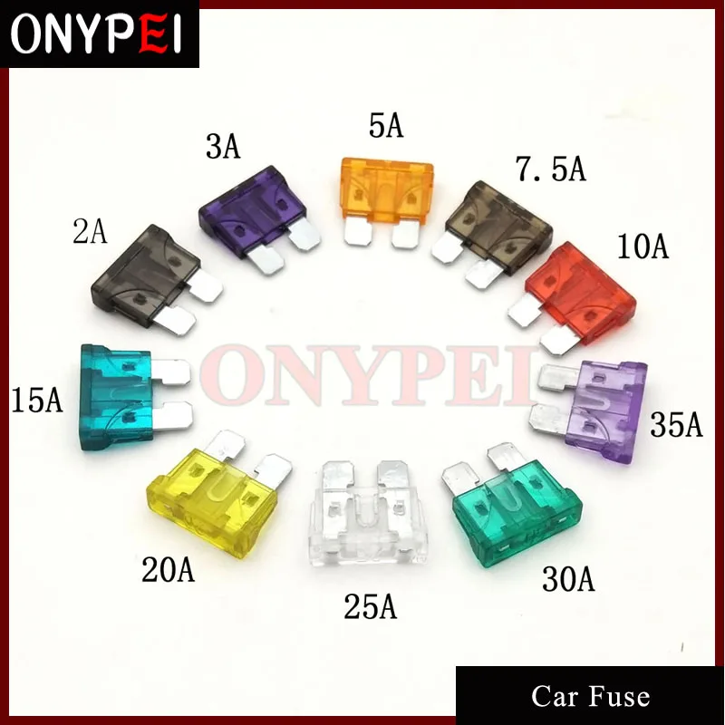 

10pcs Micro Car Fuses 5A 7.5A 10A 15A 20A 25A 30A For New Ford Fox Mondeo Dodge JEEP