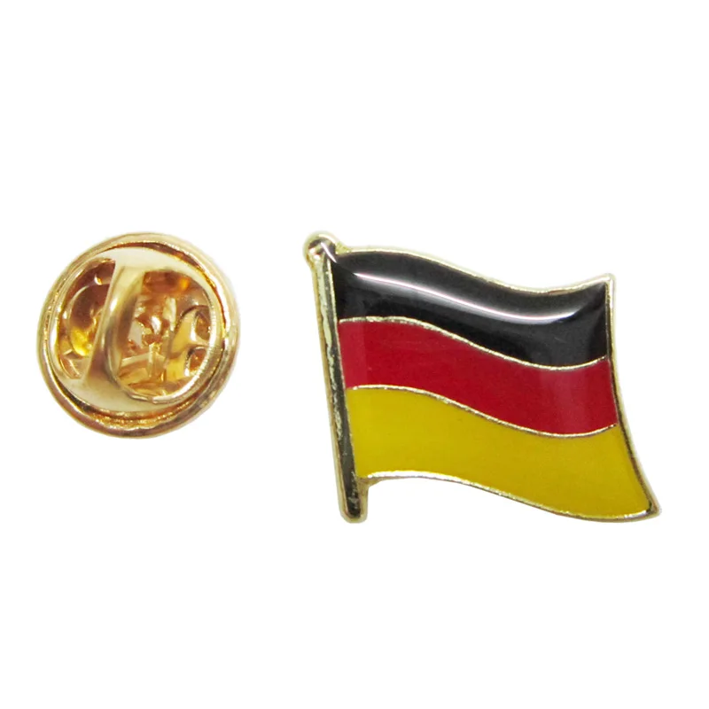 Germany flag lapel pins(country flag badges) plated in brass+paints