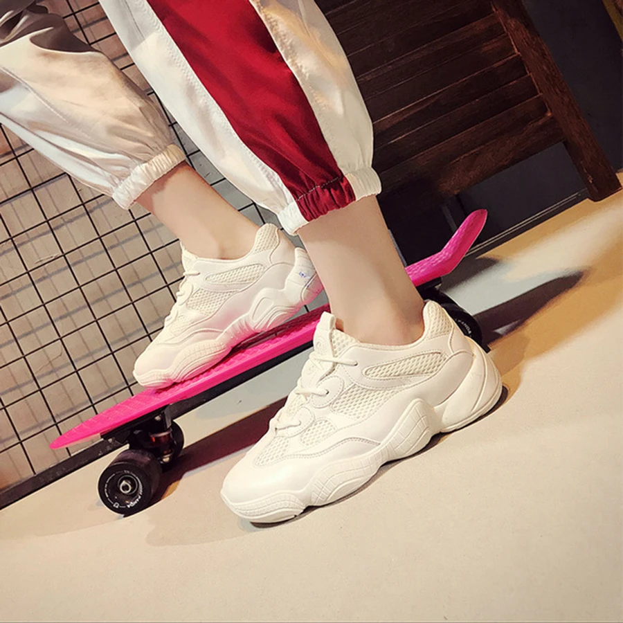

Spring and Autumn Ins New Comfortable Breathable Mesh Casual Sports Shoes Women's Shoes Novelty Personality Unisex Casual Shoes