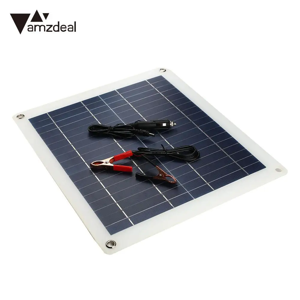 

Car Charger Solar Panel Portable 25W 18V Solar Generator Solar Light DC Port+Cigarette Lighter Emergency Power Supply