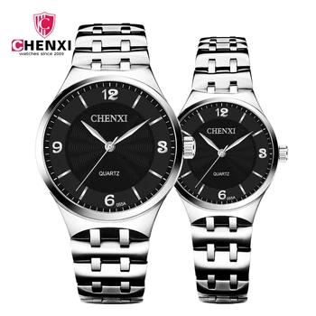 

Quartz Couple Watches for Lovers Steel Waterproof Gifts Wristwatch Retro Clock Man and Ladies Dress Men Business Watch New