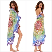 Солнцезащитный пляжный коврик для пикника, полигональный Коврик для йоги, мантра, матовое пляжное полотенце, хлопковая шаль, пляжный купальник/бикини