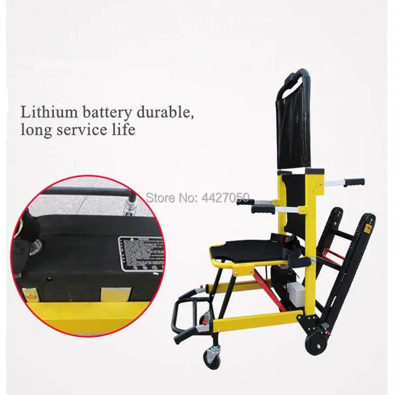 Portable Electric Stair Climbing Wheelchair Foldaway Motorized Power Stretcher Climber Trolley