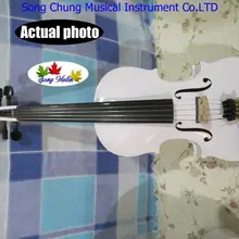 Белый цвет 5 струн 4/4 электрическая скрипка+ акустическая скрипка#7770
