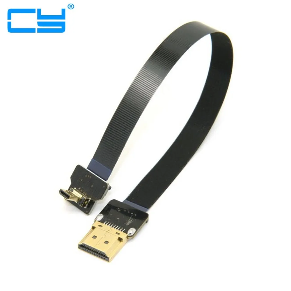 

Angular FPV MicroHDMI para HDMI Cabo Plano FPC 20 cm 30 cm 50 cm pe pes para sj4000 sjcam sj5000 gopro hero 4 hero 3 xiaomi yi