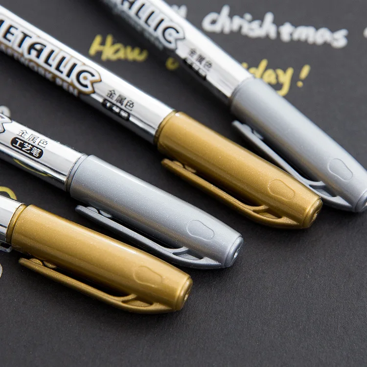 1 шт. креативный Золотой Маркер Маркеры модные офисные школьные принадлежности Wirting офисная деловая ручка для подписи