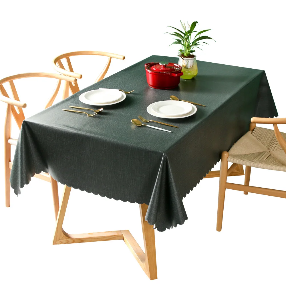 

6 Colors PVC Table Cover Protector Desk Pad Dining Dinner Tablecloth Oilproof Waterproof Top Table Cloth Plastic Mat
