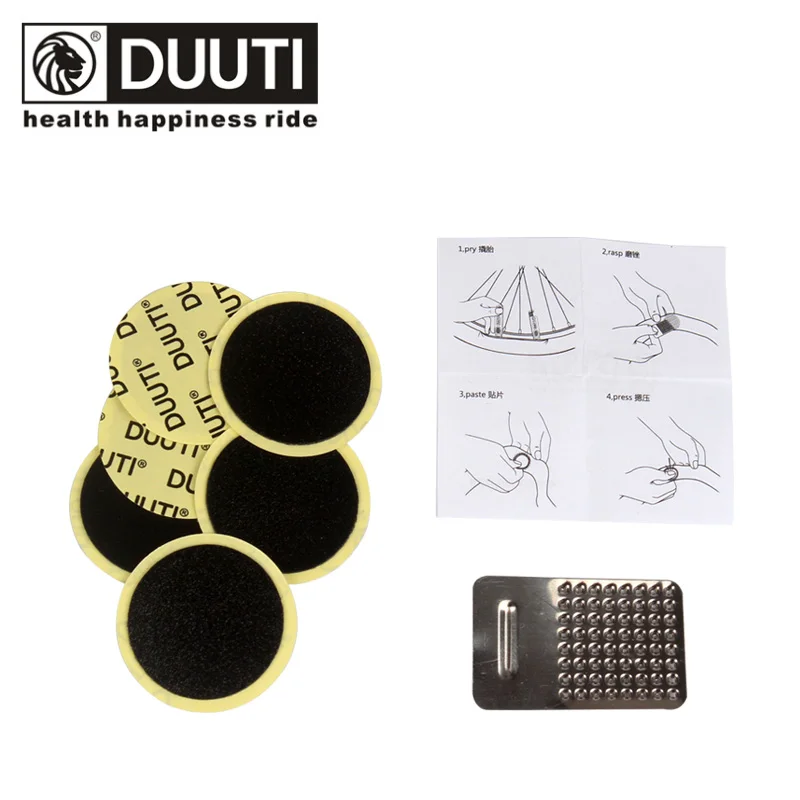 DUUTI Bicycle Inner Tire Patches Without Glue + 1pc Frosted Sheet