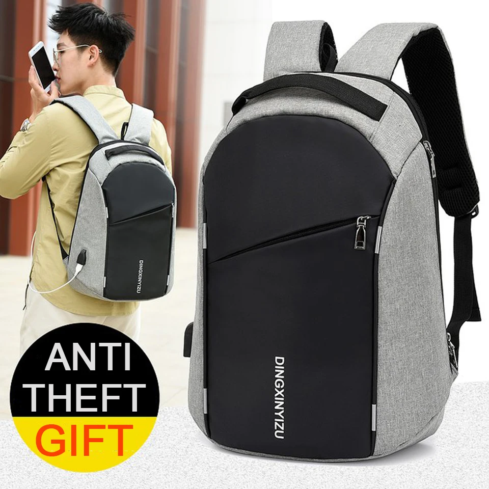 

Men Backpacks Male Anti Theft Backpack Gift Laptop 15.6 Notebook USB Charging Student Boys Bagpack School Travel Women Bags Pack