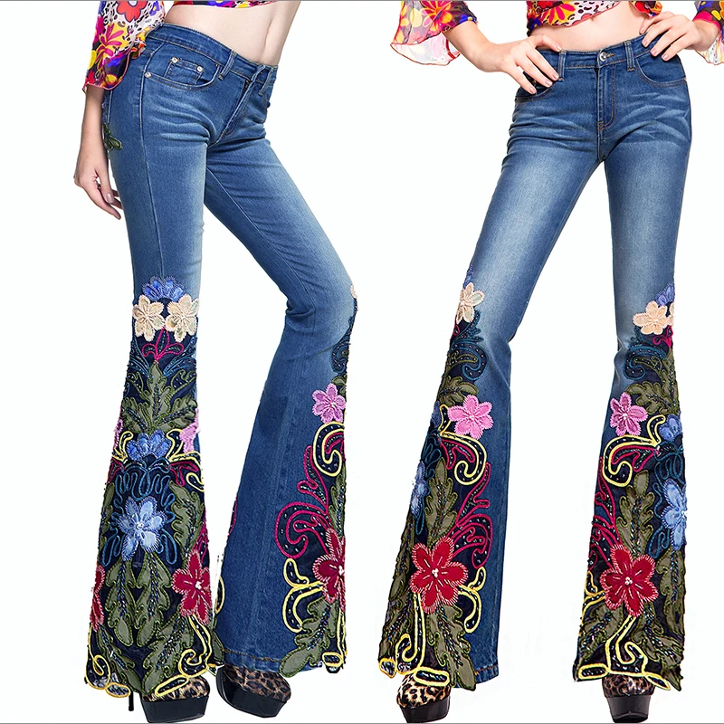 flower flare pants