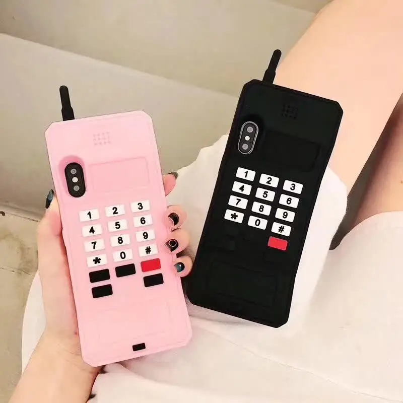 3D لطيف الهاتف المحمول تصميم سيليكون خزائن هاتف آيفون 6 6 s 7 8 زائد جراب هاتف لينة للصدمات غطاء ل iphone X XS ماكس XR