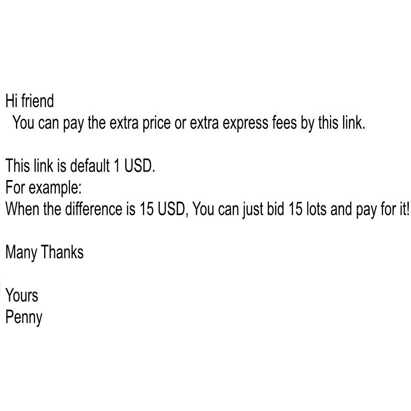 

EXTRA FREIGHT LINK FOR EXPRESS WHEN YOU ARE GOING TO PAY THE DISCUSSED PRICE