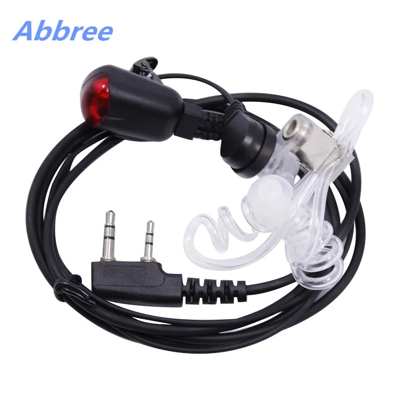 Abbree 2 Pin микрофон PTT Covert Акустическая трубка наушник гарнитура для Kenwood TYT Baofeng UV-5R