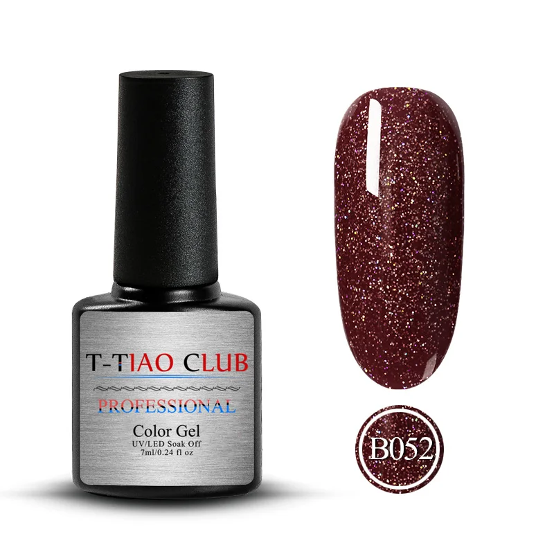 T-TIAO CLUB, 7 мл, синий, черный гель для ногтей с блестками, лак для ногтей, Ультрафиолетовый гибридный, долговечный, впитывающий Праймер, маникюрный Гель-лак для нейл-арта - Цвет: M30480