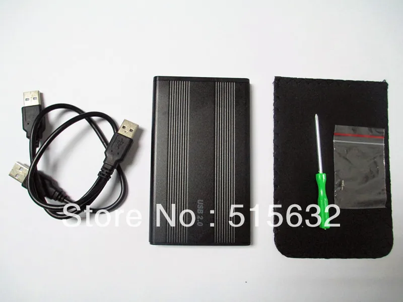 USB 2.0 2.5" Hard Drive IDE HDD Ext Enclosure Case USB Cable & screws kit