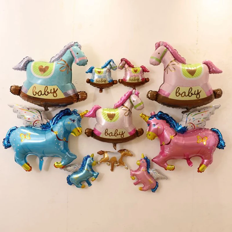 5 Pcs Un Ctn Pegasus Licorne Cheval De Troie Joyeux Anniversaire Ballons Feuille Mylar Fete D Anniversaire Decoration Jy Art Jy 323 Aliexpress
