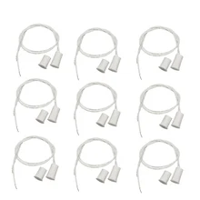 10 pcs MC-38 Wired Door Window Sensor Magnetic Switch for Home Alarm System,When Sensor together,normally Closed NC