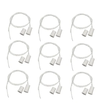 10pairs MC-38 Wired Door Window Sensor Magnetic Switch for Home Alarm System,When Sensor together,normally Closed NC 1