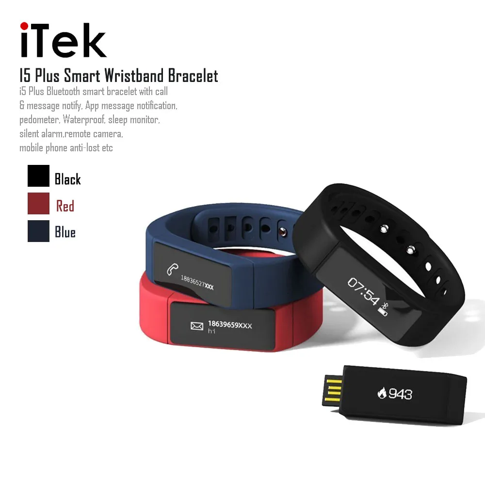 Waterproof IP67 OLED TPU Fitness Tracker Clock Anti lost for IOS Android Change Language Wristband Bluetooth