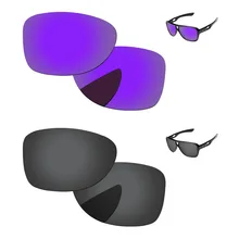 Черный и плазменный фиолетовый 2 пары Поляризованные Сменные линзы для отправки 2 Солнцезащитные очки Рамка UVA и UVB Защита