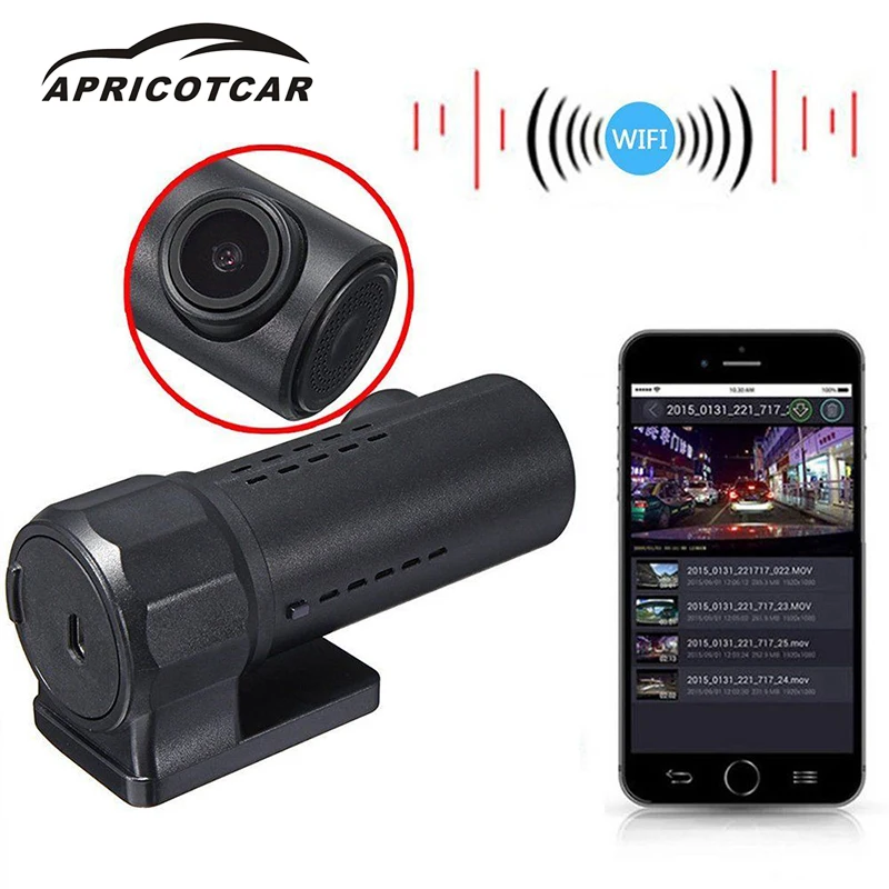 APRICOTCAR автомобильный проигрыватель 1080 P Мини Wifi Автомобильная Скрытая DVR камера