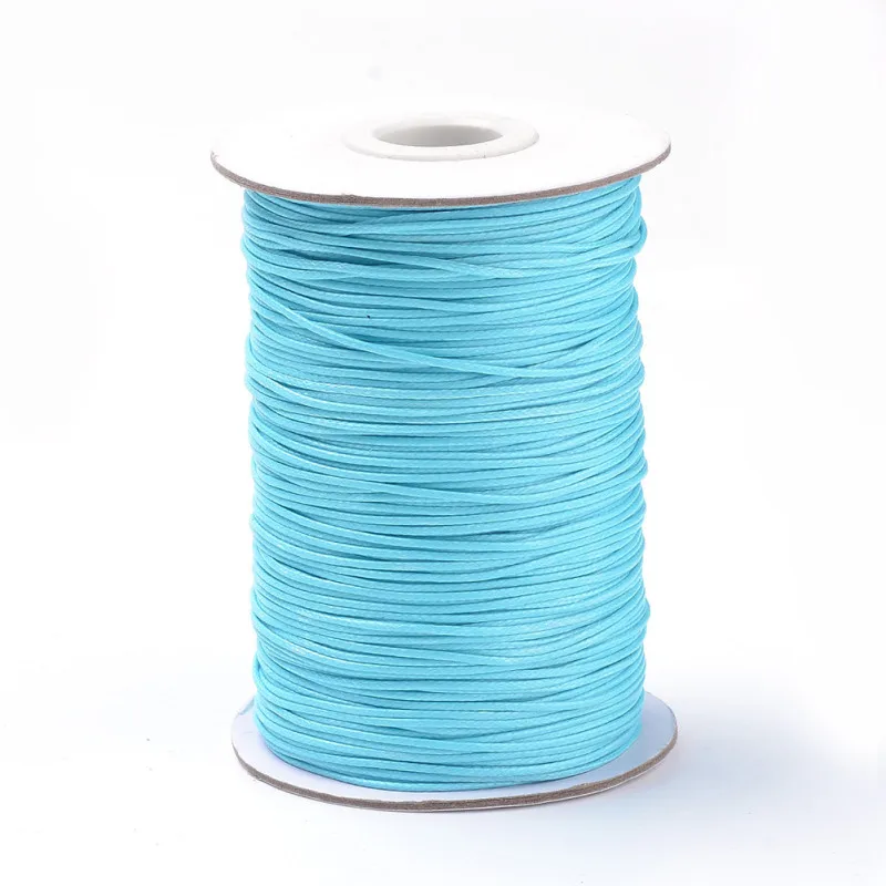 1 рулон плетеных корейских вощеных полиэфирных шнуров 0,8 мм ювелирных изделий для DIY, около 80 м/рулон F80 - Цвет: Turquoise