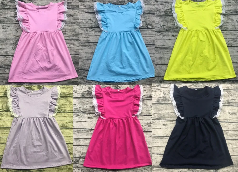 0 : Buy Wholesale children boutique clothing 100 cotton flutter lace dress toddler ...
