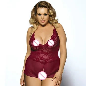 

2018 New sexy lingerie for women lace hot wine-red rose flower mesh sexy erotic underwear teddy lingerie body suit sexy costumes