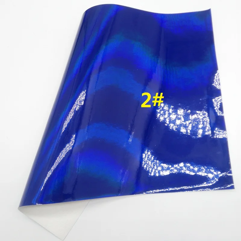 Синяя блестящая ткань, Переливающаяся ткань из искусственной кожи, бархатный лист ткани для луков A4 Размер " x 11" Мерцание Ming XM124 - Цвет: 2